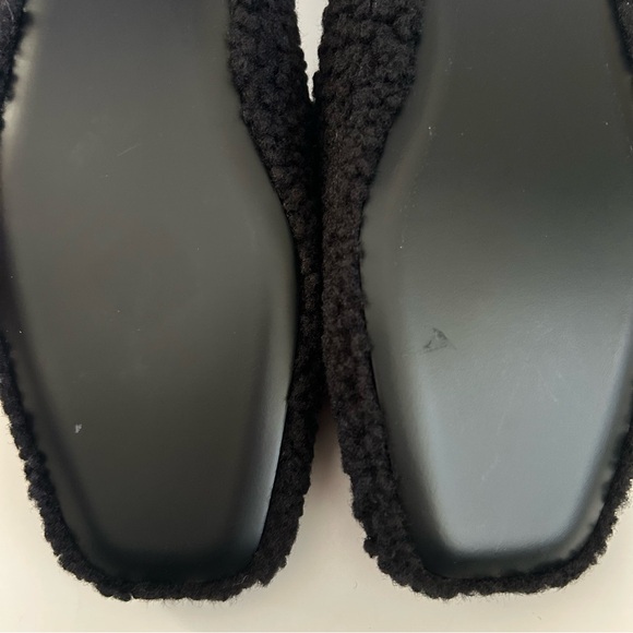 Balenciaga Black Faux Shearling Cosy BB Slip on Mule Slides Size 37 - Picture 3 of 9